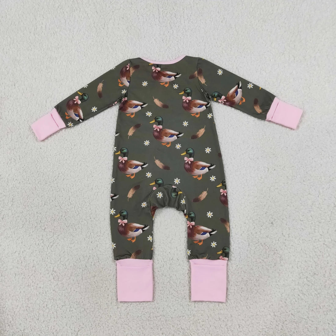 Sibling Baby Kids Ducks Calls Flowers Hunting Pajamas Sets Blanked