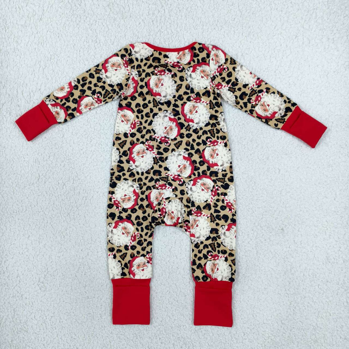 Sibling milk silk Baby Girls And Boys Christmas Leopard Pajamas Cute Holiday Print Long Sleeve Sleep Set
