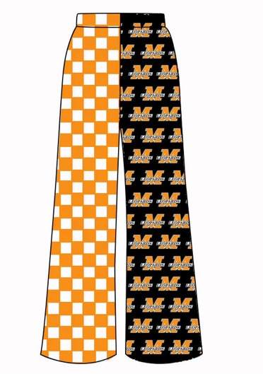 (Custom Design Preorder MOQ 5 Each) Teams Malvern LEOPARDS Orange Checkerd Kids & Adult Bottom Pants