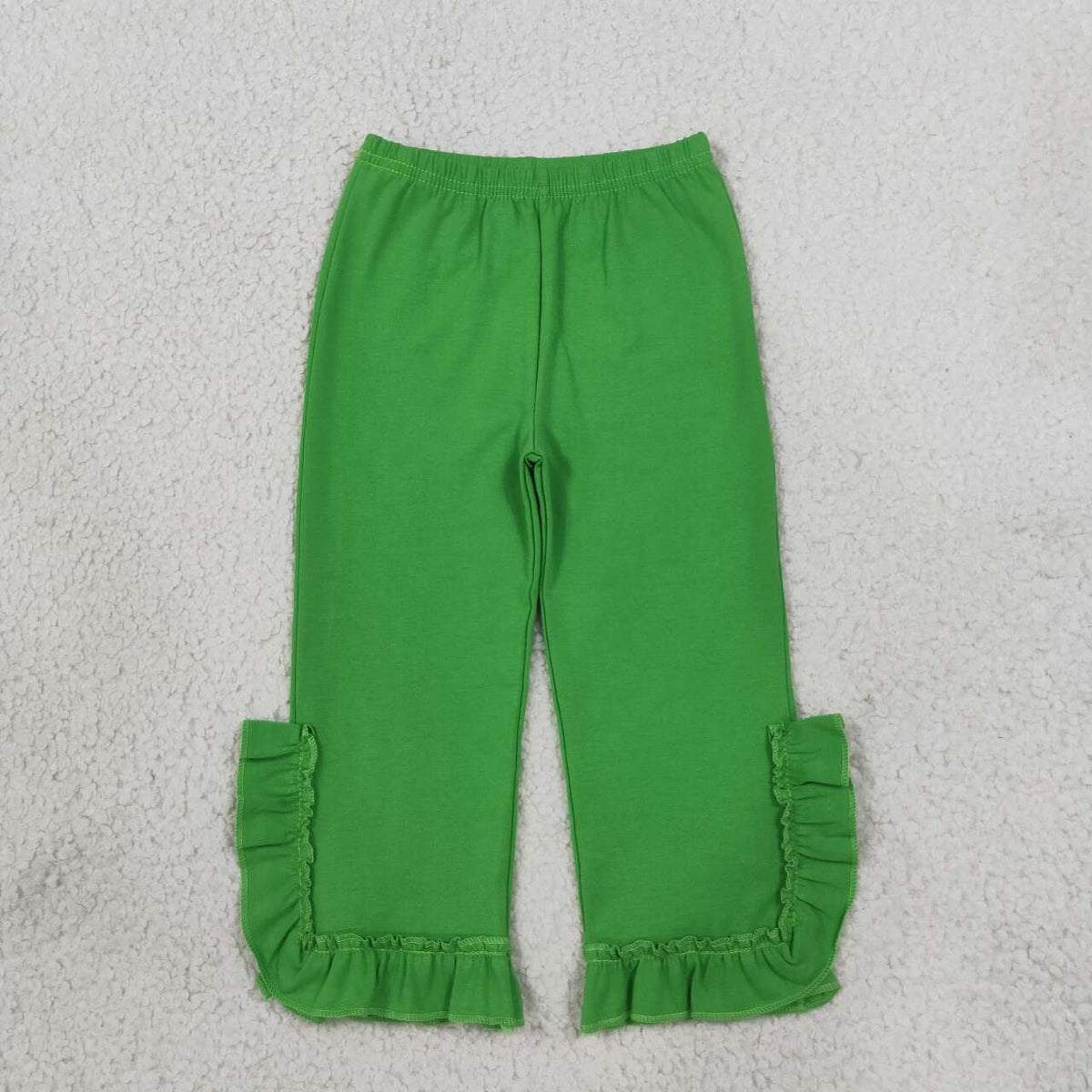 Kids Girls Green Ruffle Pants