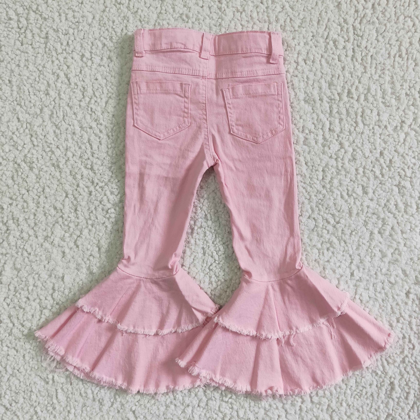 Pink denim bell bottom jeans  P0005