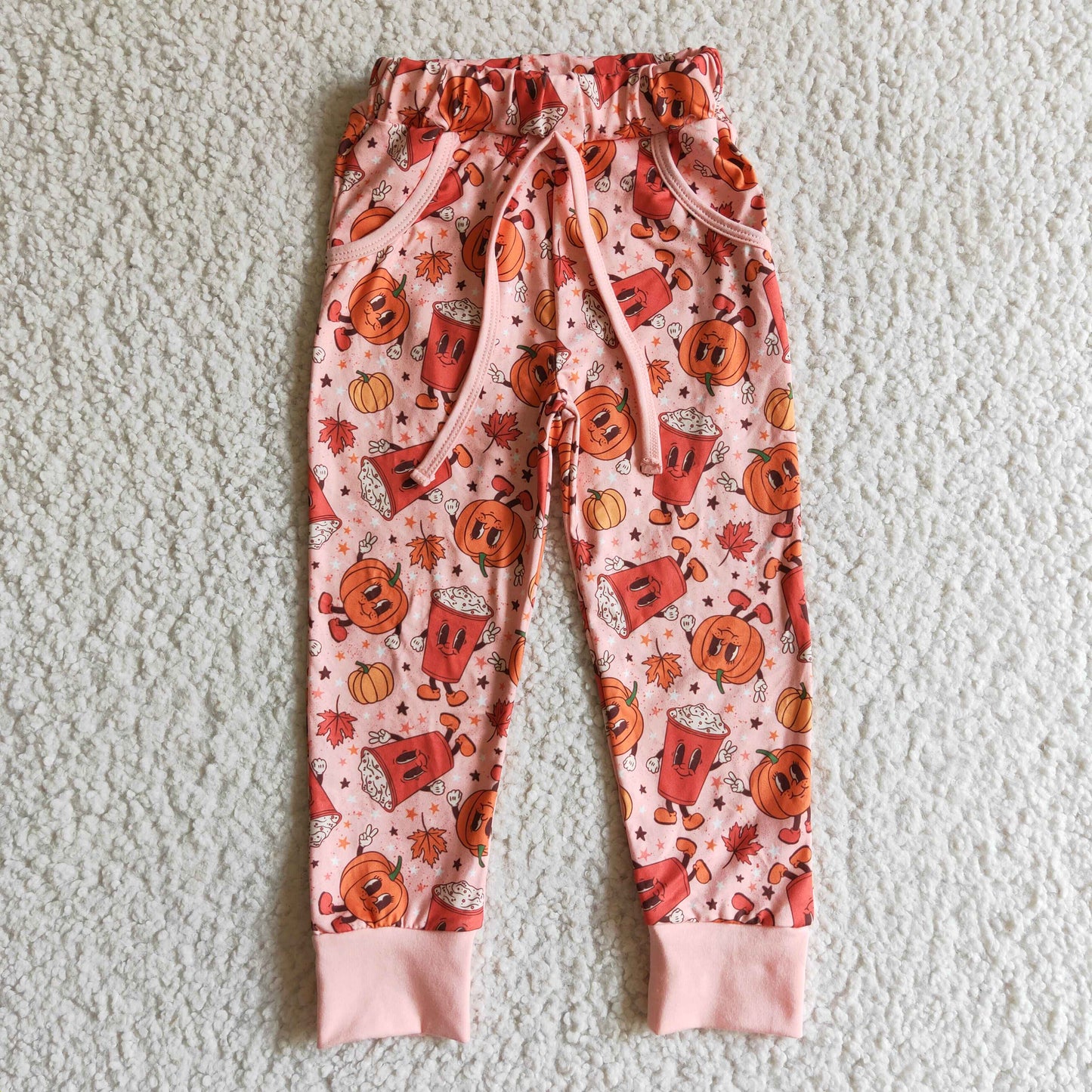Girls punpkin legging pants    P0026