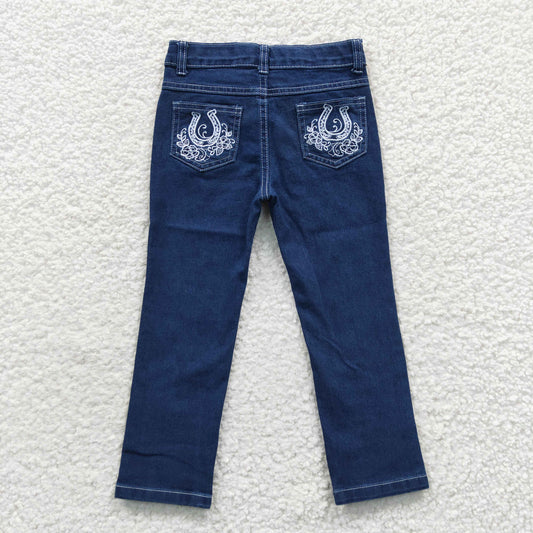 P0085  Blue Bleached Denim Legging Jeans Girls Western Pants