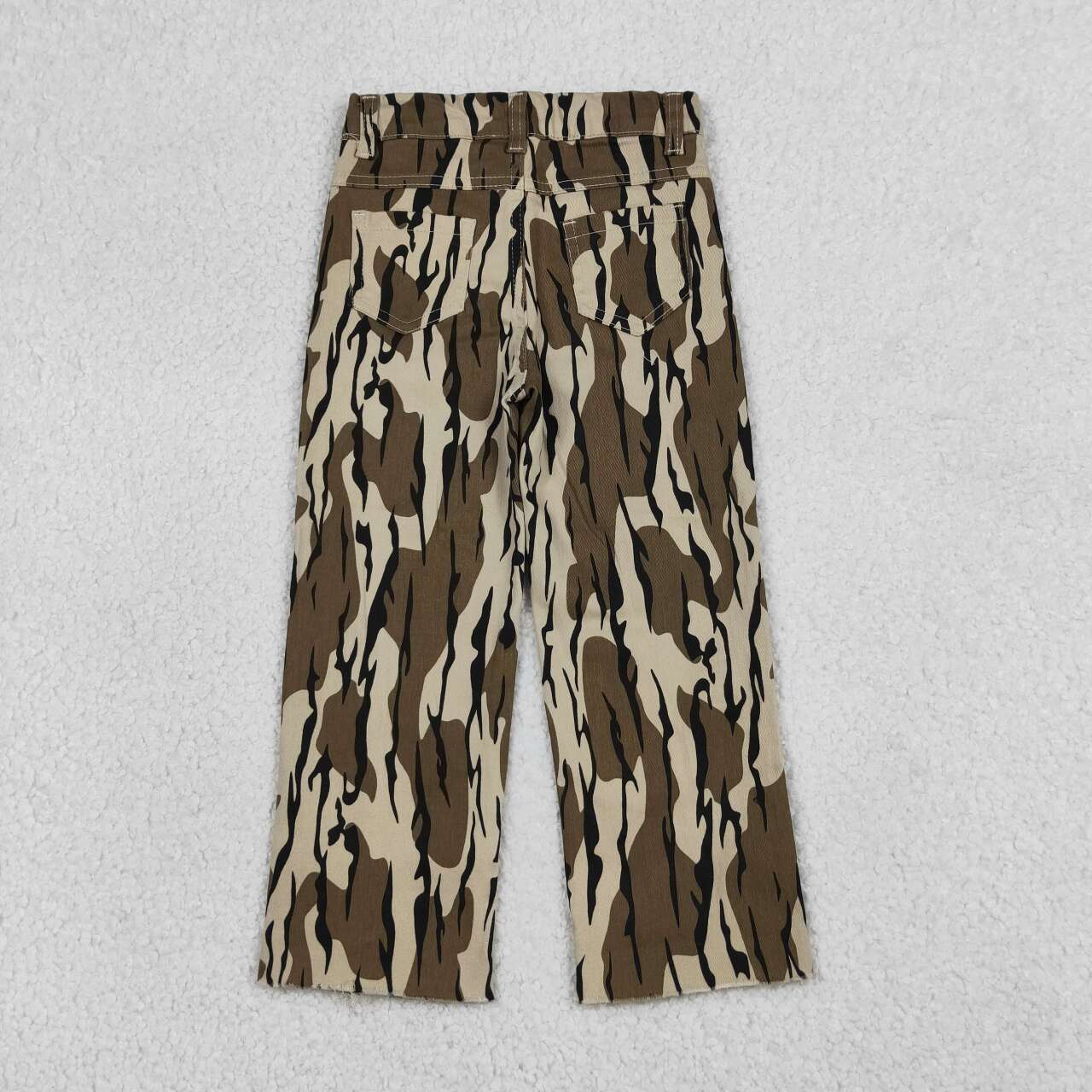 Toddler Boys Camo Distressed Jeans, Kids Vintage Camouflage Patchwork Straight Leg Pants