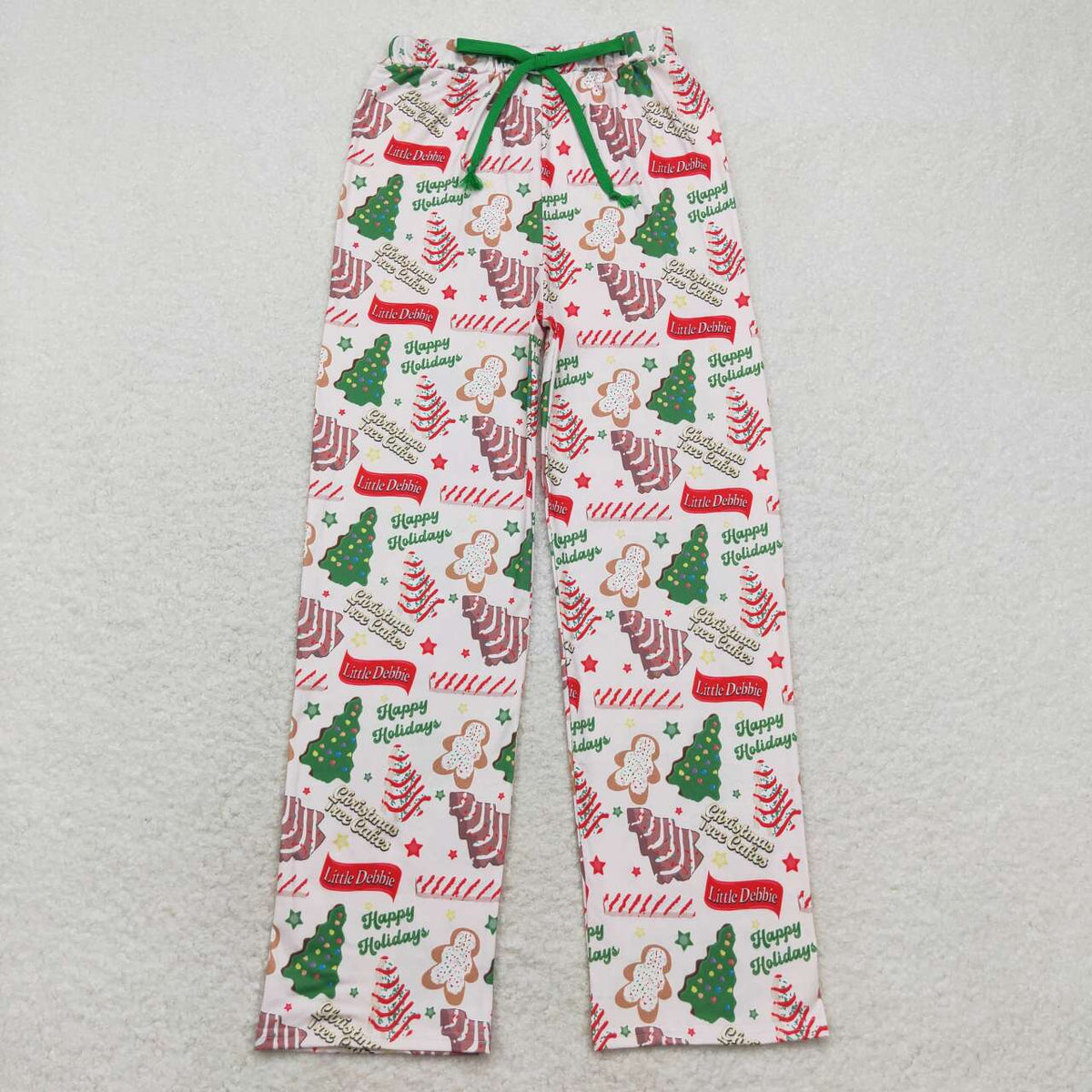 P0490 Adult Gingerbread Debbie Cake Print Man Christmas Bottom Pajamas Pants