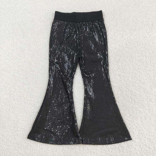 P0495 Black Baby Girls Sequins Pants