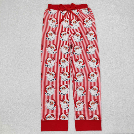 P0646 Adult Santa Stripes Print Man Christmas Bottom Pajamas Pants