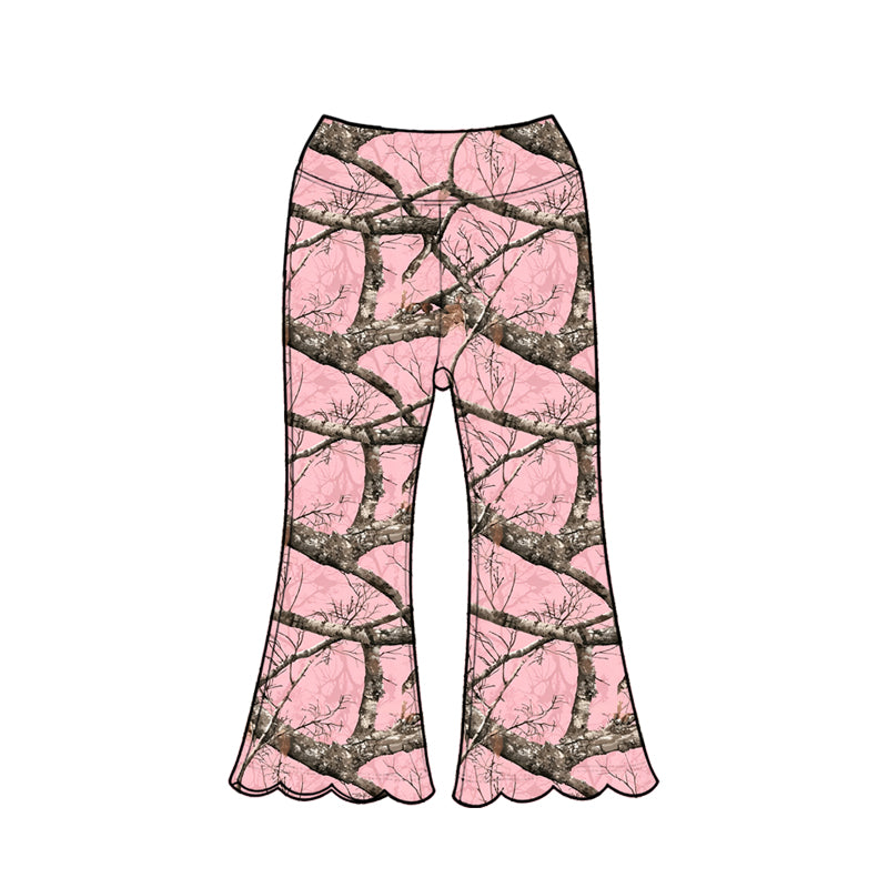 5.1 Kdis Girls Pink Camo Bell Bottom Pants Preorder