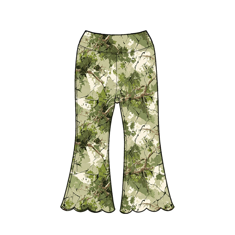 5.1 Kdis Girls Forest Camo Bell Bottom Pants Preorder