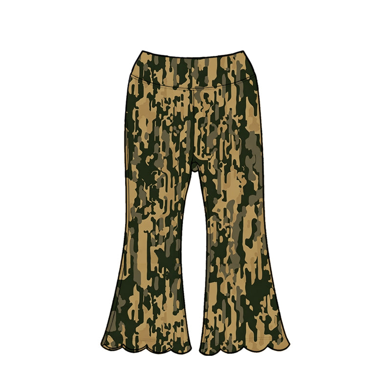 5.1 Kdis Girls Moss Camo Bell Bottom Pants Preorder