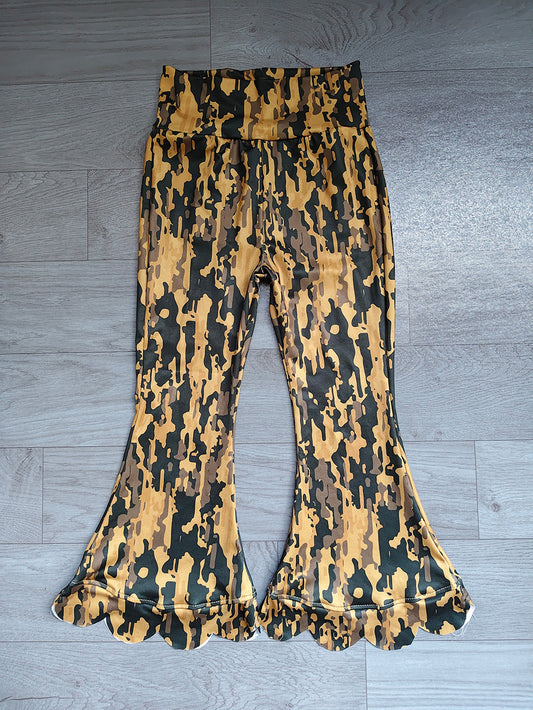 5.1 Kdis Girls Moss Camo Bell Bottom Pants Preorder
