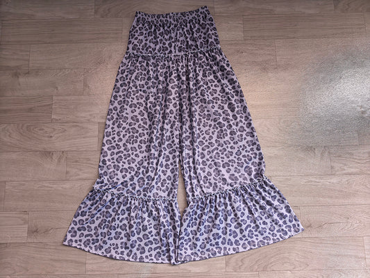7.6 Preorder Adult Women Black Leoaprd Loose Active Pants