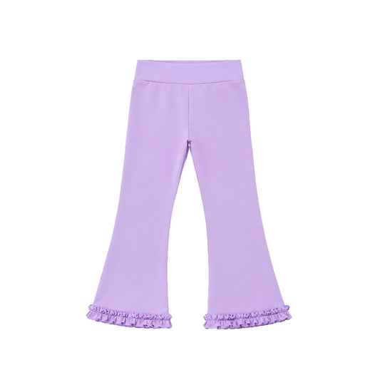 7.21 Preorder P1086 Purple Color Girls Yoga Bell Bottom Pants