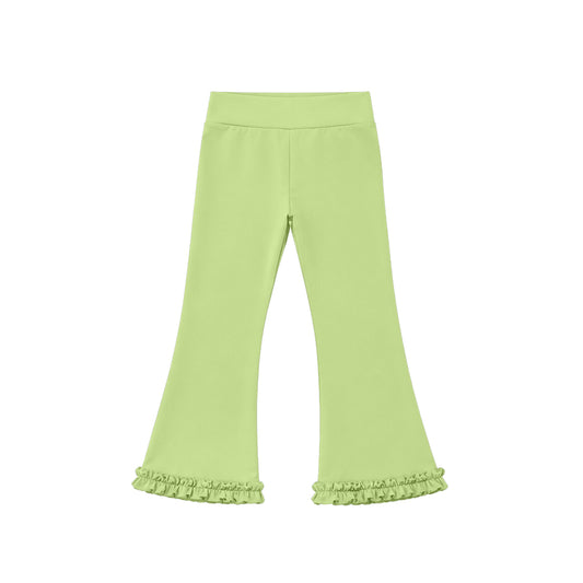 7.21 Preorder P1087 Green Color Girls Yoga Bell Bottom Pants