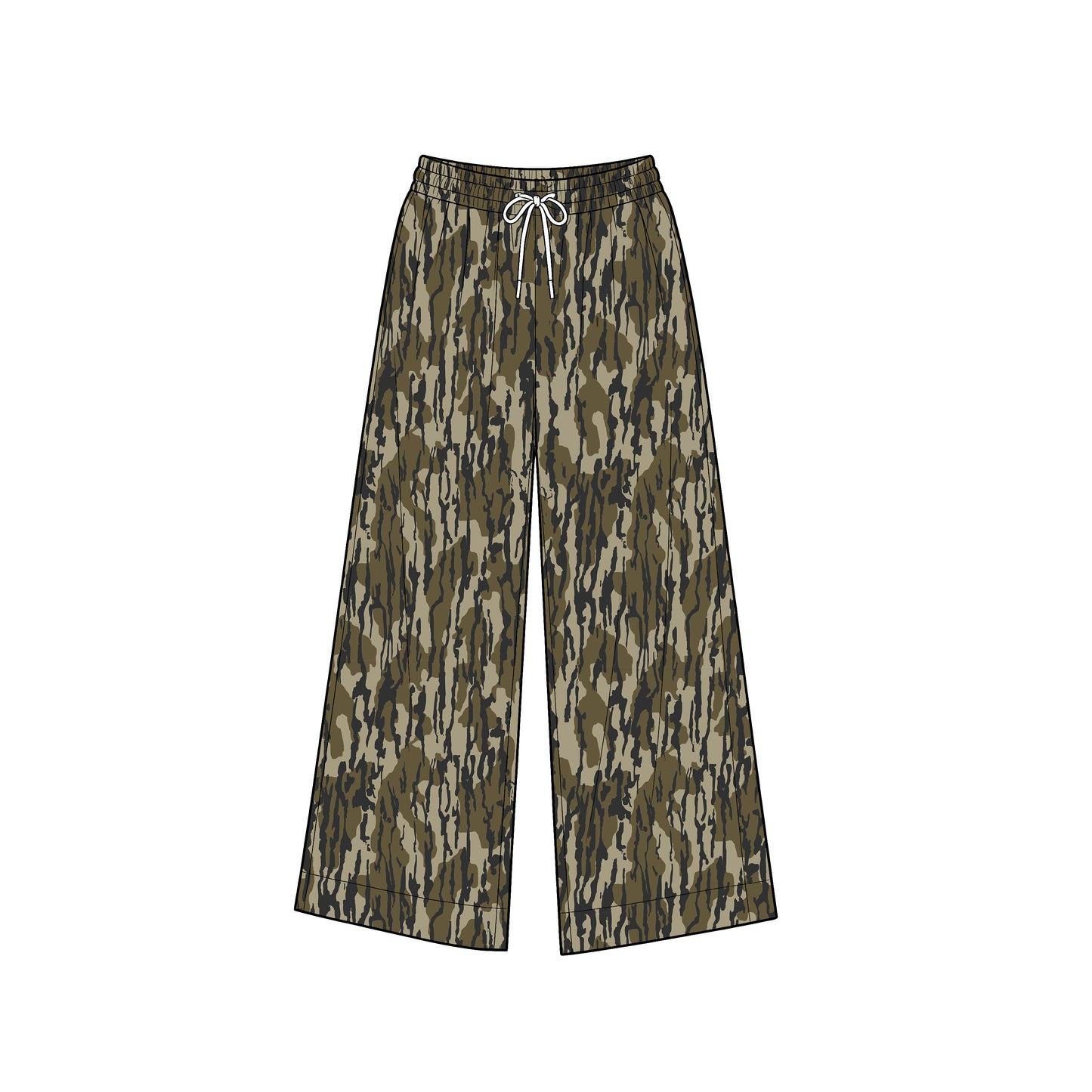 8.1 P1107 Preorder Adult Camo Print Woman Bottom Yoga Pockets Straight Pants