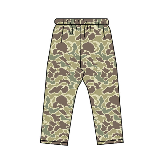 8.20 P1190 Preorder Brown Green Camo Print Boys Bottom Pants