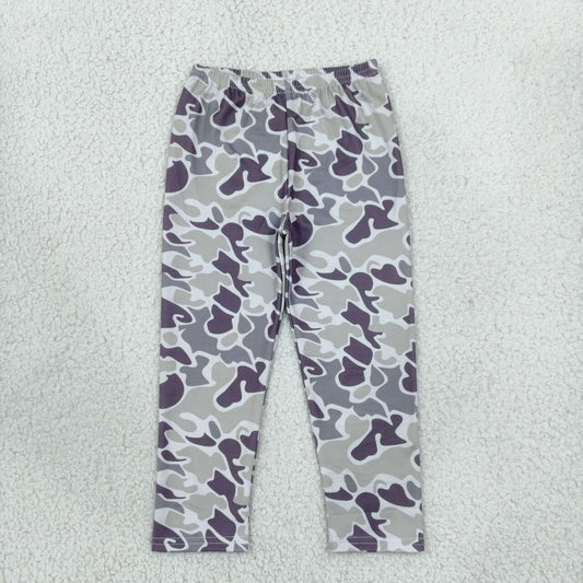 P1191 Dark Brown Camo Print Kids Bottom Pants