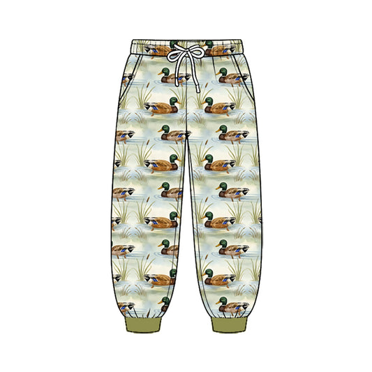 8.25 P1206 Preorder Duck Print Pockets Boys Bottom Pants