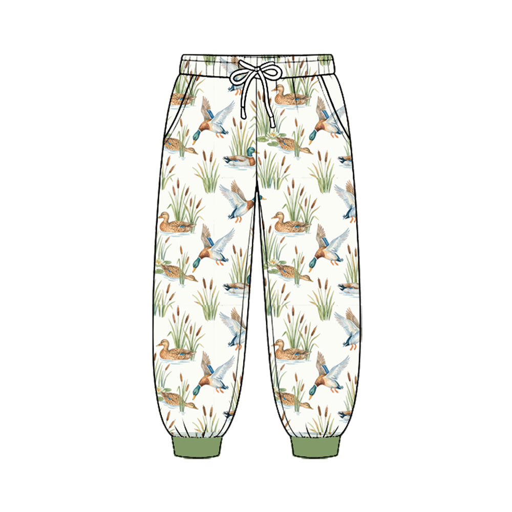 8.25 P1207 Preorder Duck Print Pockets Boys Bottom Pants