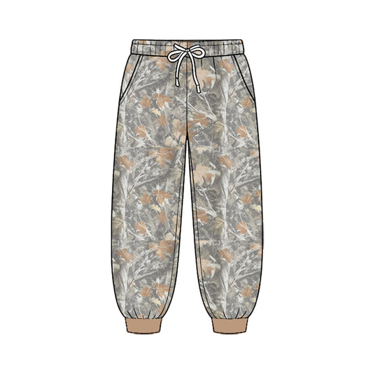 8.25  Preorder Fall Tree Leaf Camo Jogger Pants