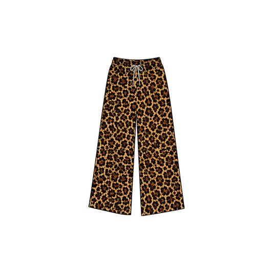8.31 Preorder P1237  Baby Girls Dark Leopard  Active Pants