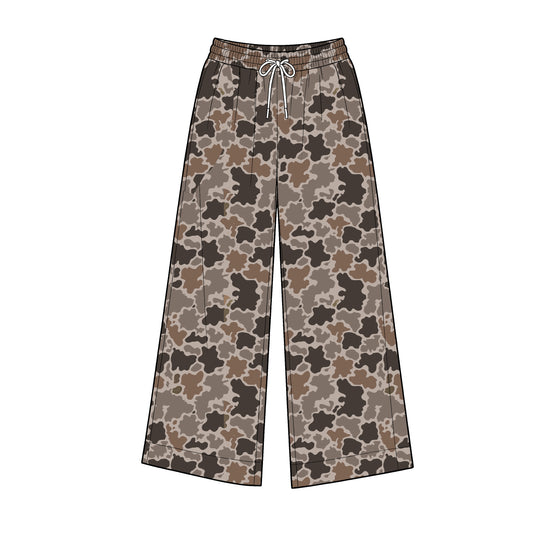 8.31 P1239 Preorder Adult Brown Camo Print Women Bottom Straight Yoga Pants
