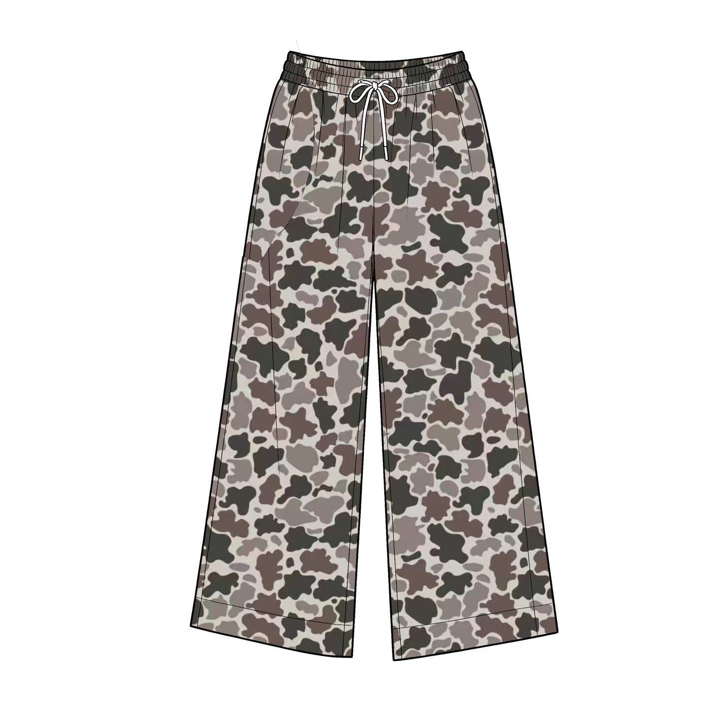 8.31 P1240 Preorder Adult Brown Camo Print Women Bottom Straight Yoga Pants
