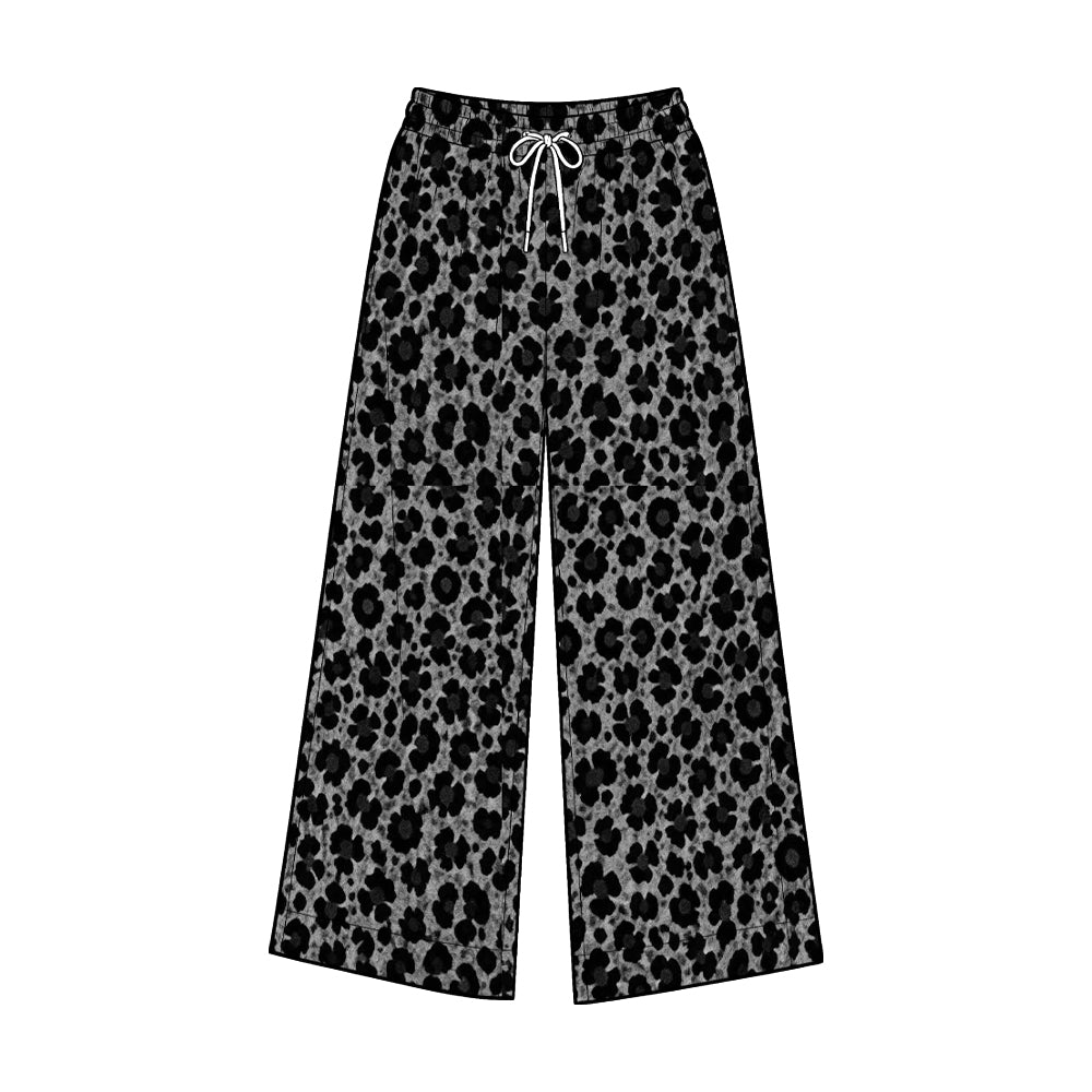 8.21 Preorder P1244 Adult Women Black Leoaprd Active Pants