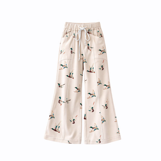 10.1 Preorder P1260 Kids Girls Mallard Duck Active Pants With Pocket