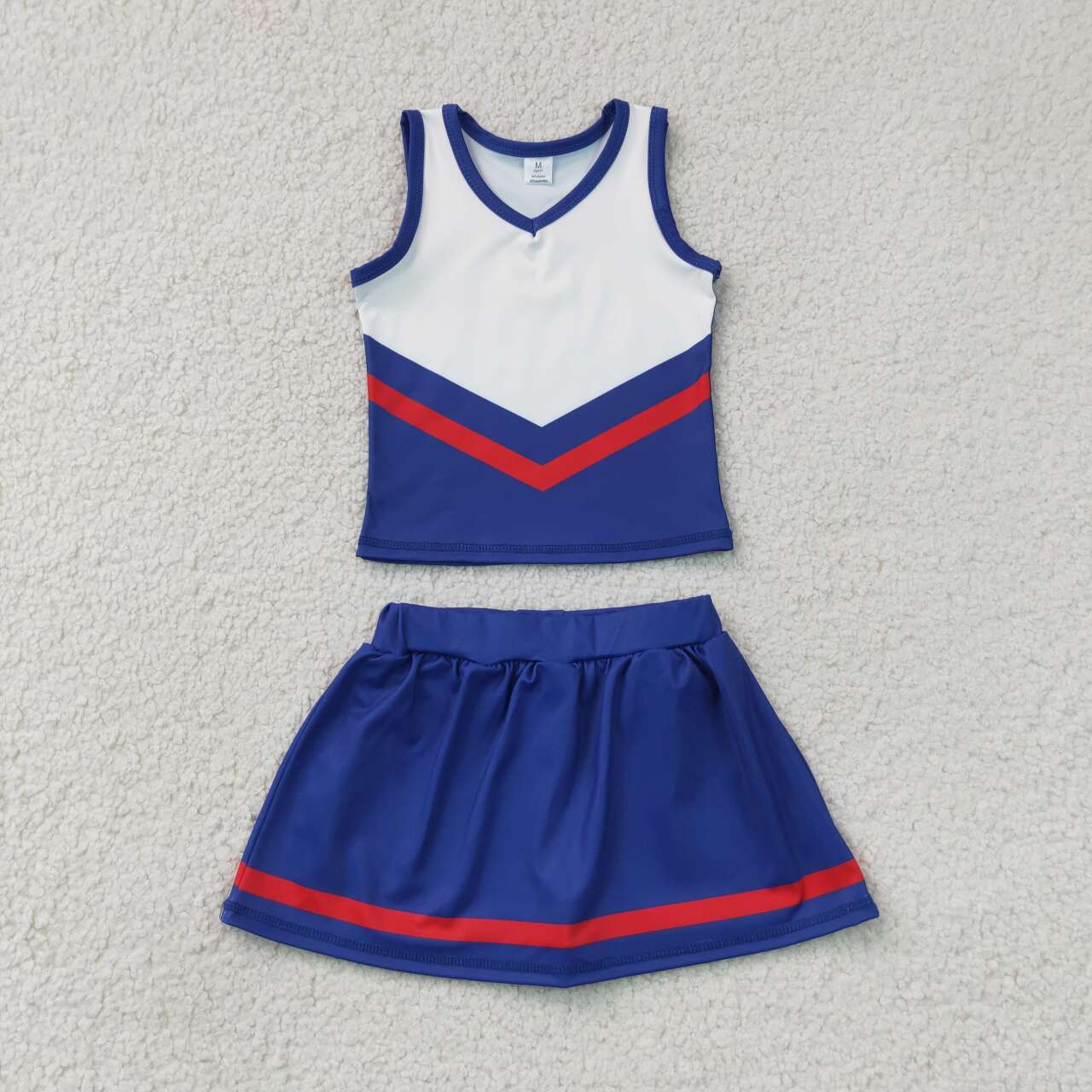 Kids Girls Navy Red Active Tank Top + Skort Outfit