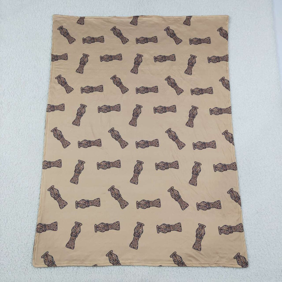 BL0165 Duck Call Brown Camo Baby Hunting Blanket