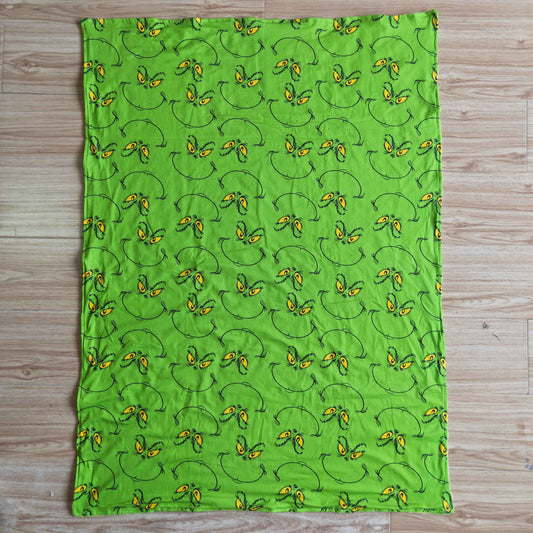 Green Frog Smiling Print Baby Christmas Blanket