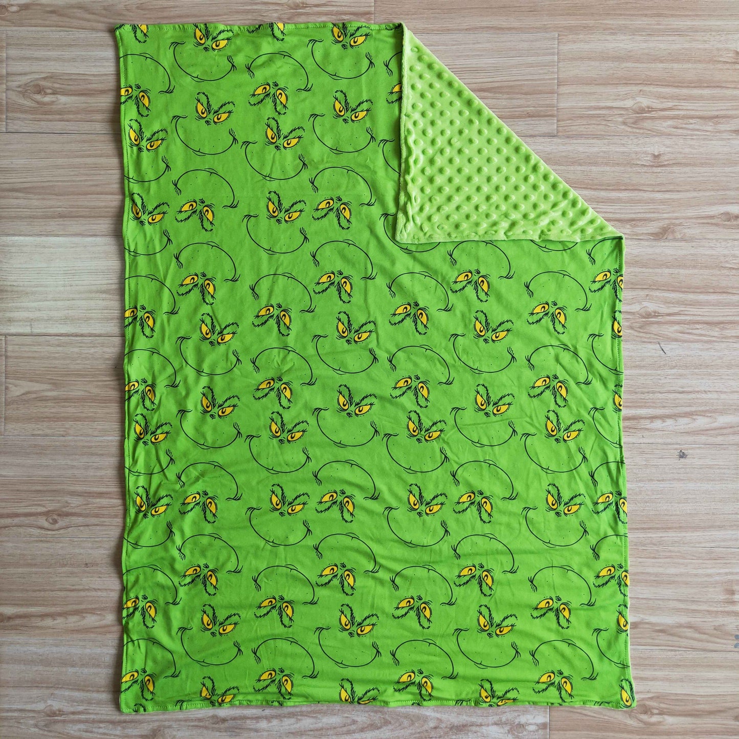Green Frog Smiling Print Baby Christmas Blanket