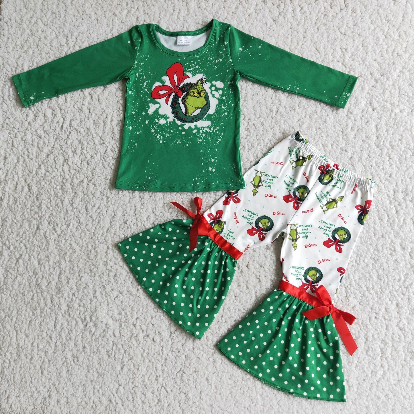 Long sleeve bell bottom pants Christmas outfits   6 C6-20
