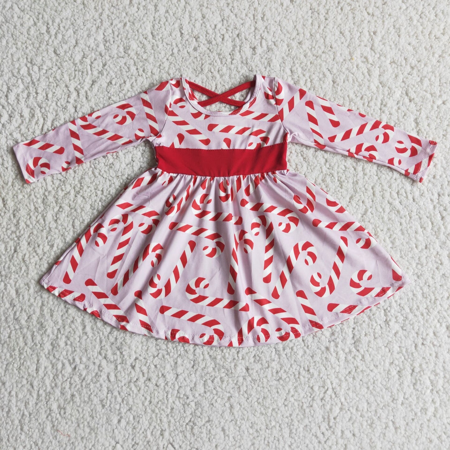 (Promotion) Long sleeve knee length Christmas dress   6 A12-18