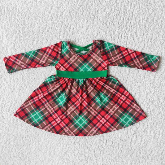(Promotion) 6 A8-19 Long sleeve knee length Christmas dress