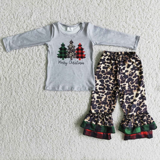 (Promotion)Long sleeve ruffles pants Christmas outfits  6 C6-38