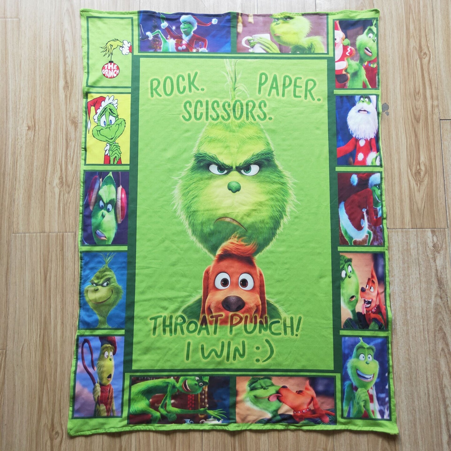 6 A10-1 Green Frog Print Baby Christmas Blanket