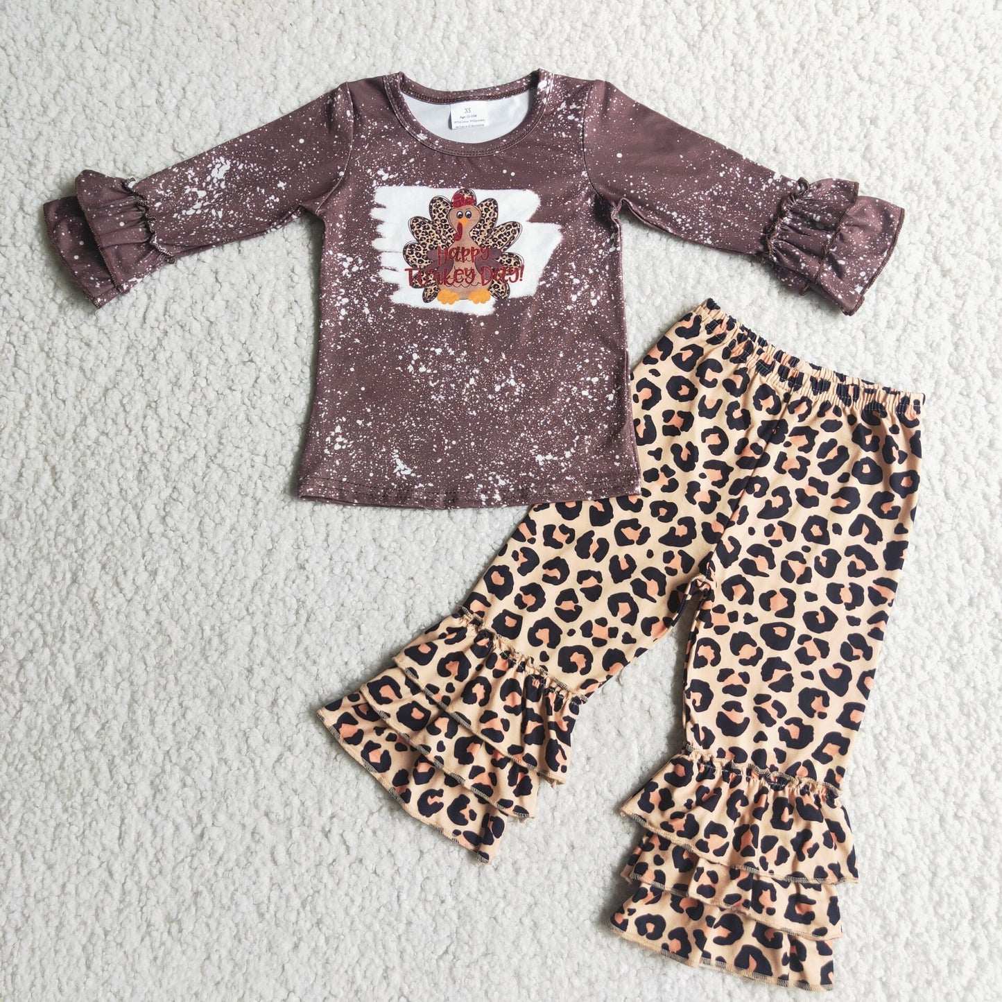 Long sleeve ruffles pants Thanksgiving outfits    6 C9-40