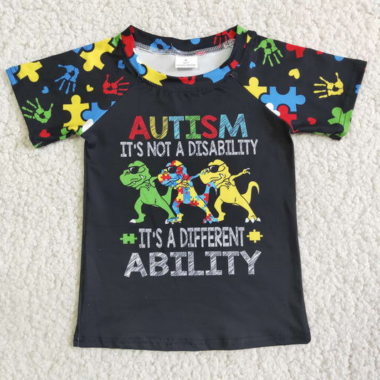 (Promotion)Short sleeve AUTISM print Tee shirts  E3-20