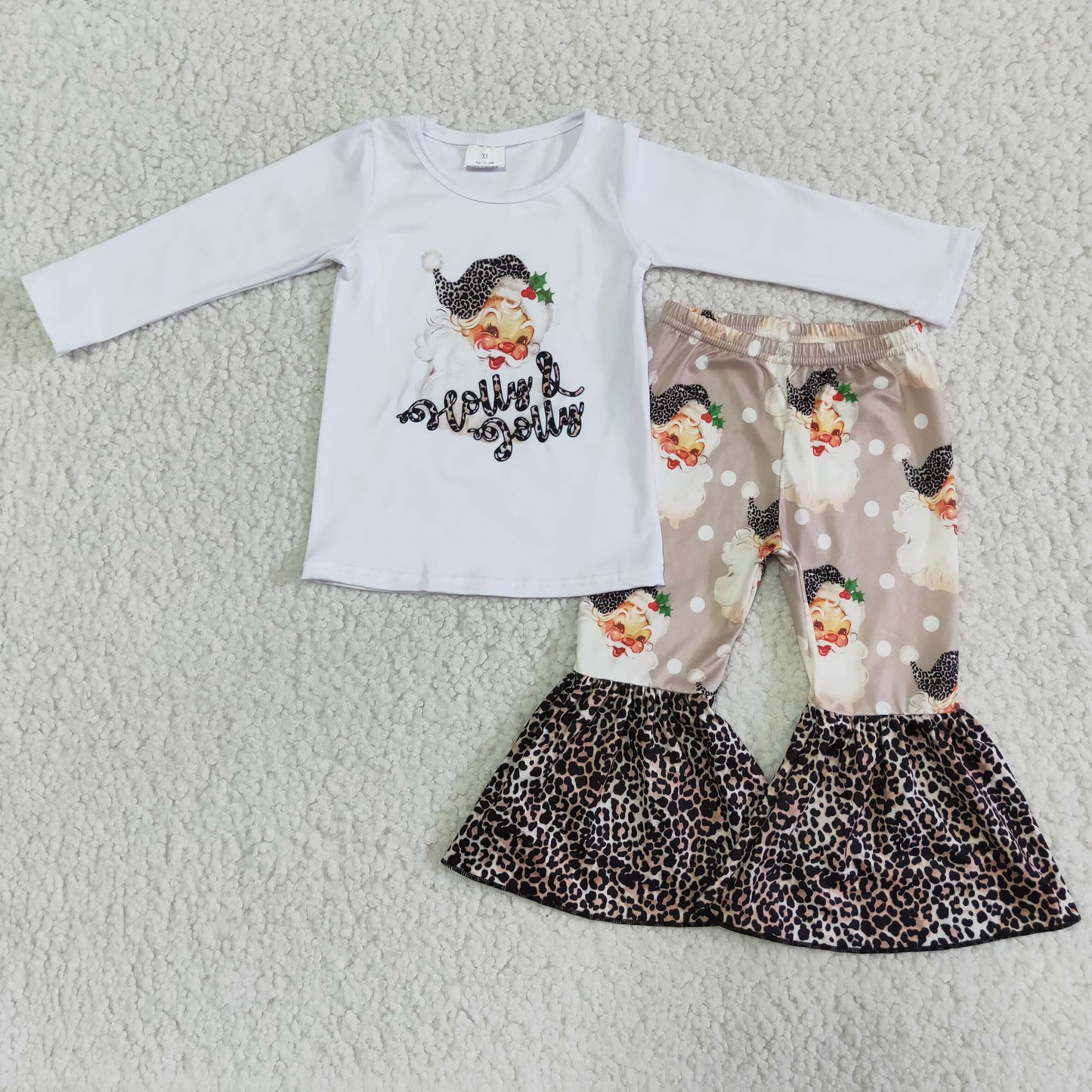 (Promotion) Long sleeve bell bottom pants Christmas outfits   6 A14-13