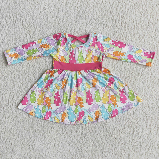 (Promotion)Long sleeve knee length bunny dress