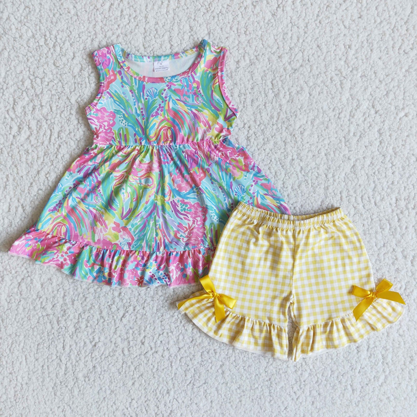 (Promotion)Sleeveless ruffles shorts summer outfits   E8-19