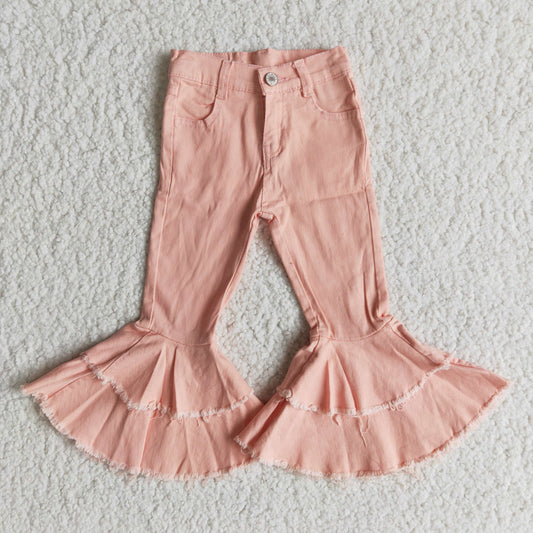 Bell bottom pink jeans E12-28