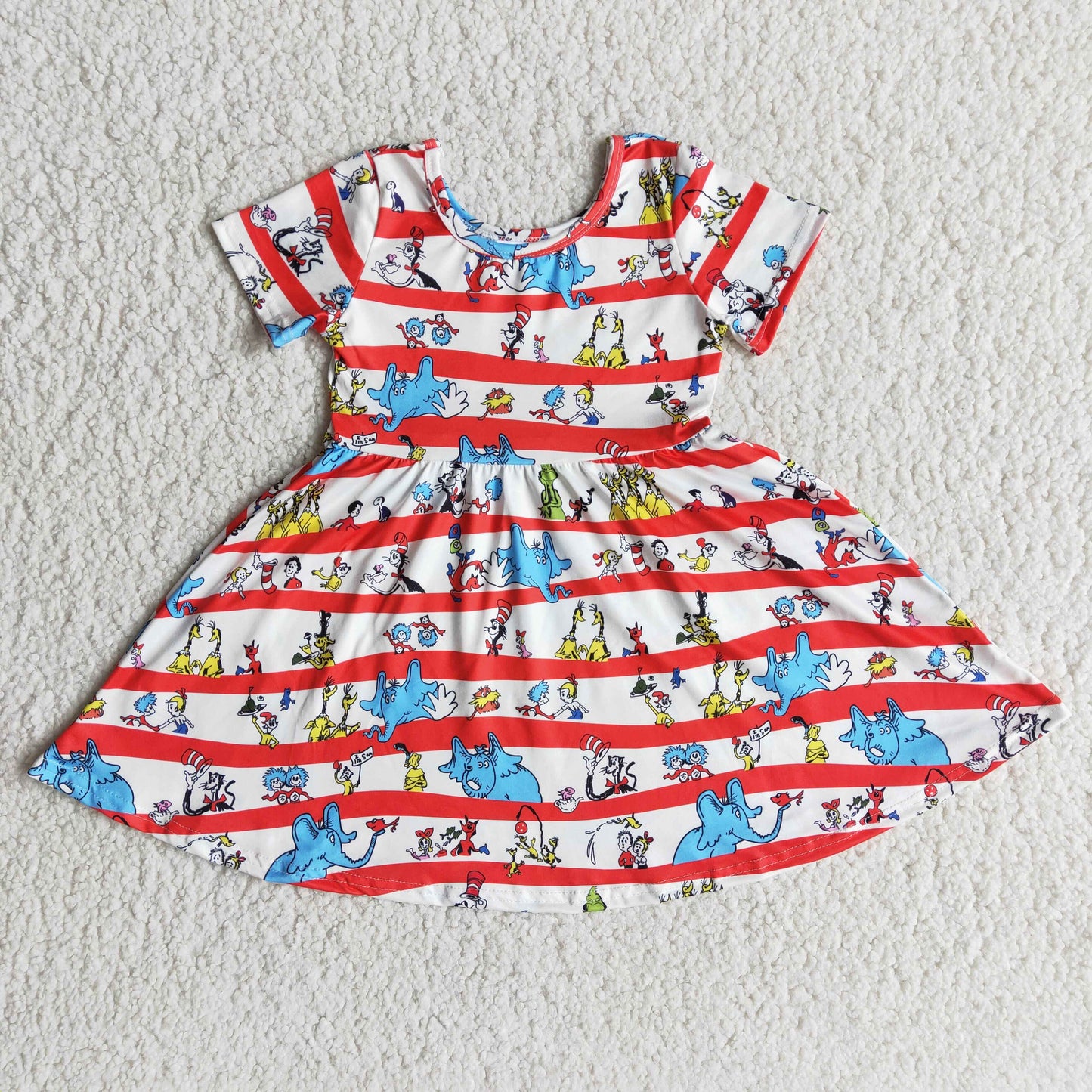 (Promotion)Dr.Reading Short sleeve girls knee length dress  B1-11