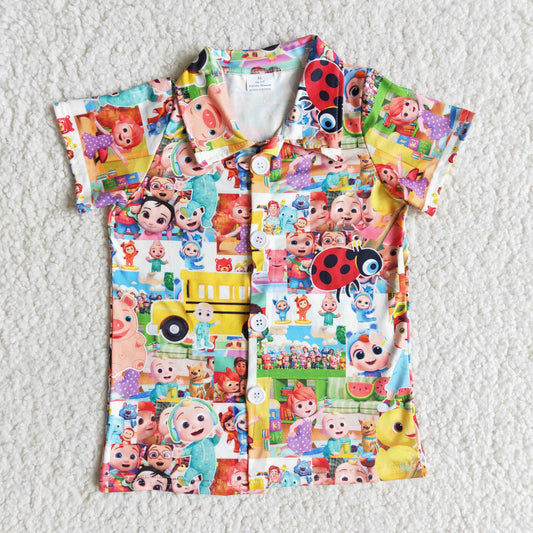 (Promotion)B1-30 Cartoon Watermelon Boys short sleeve Tee shirts 2.99