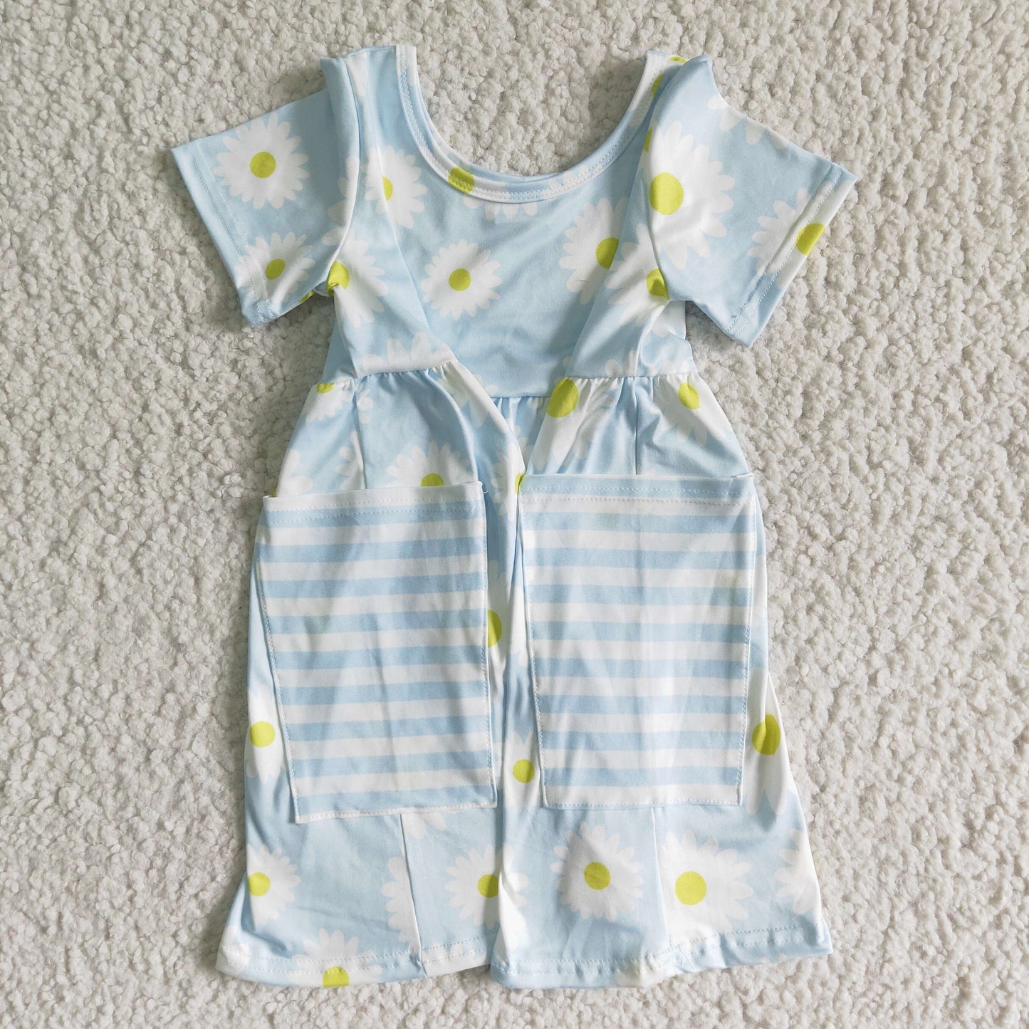 Girls summer knee length dress   GSD0096