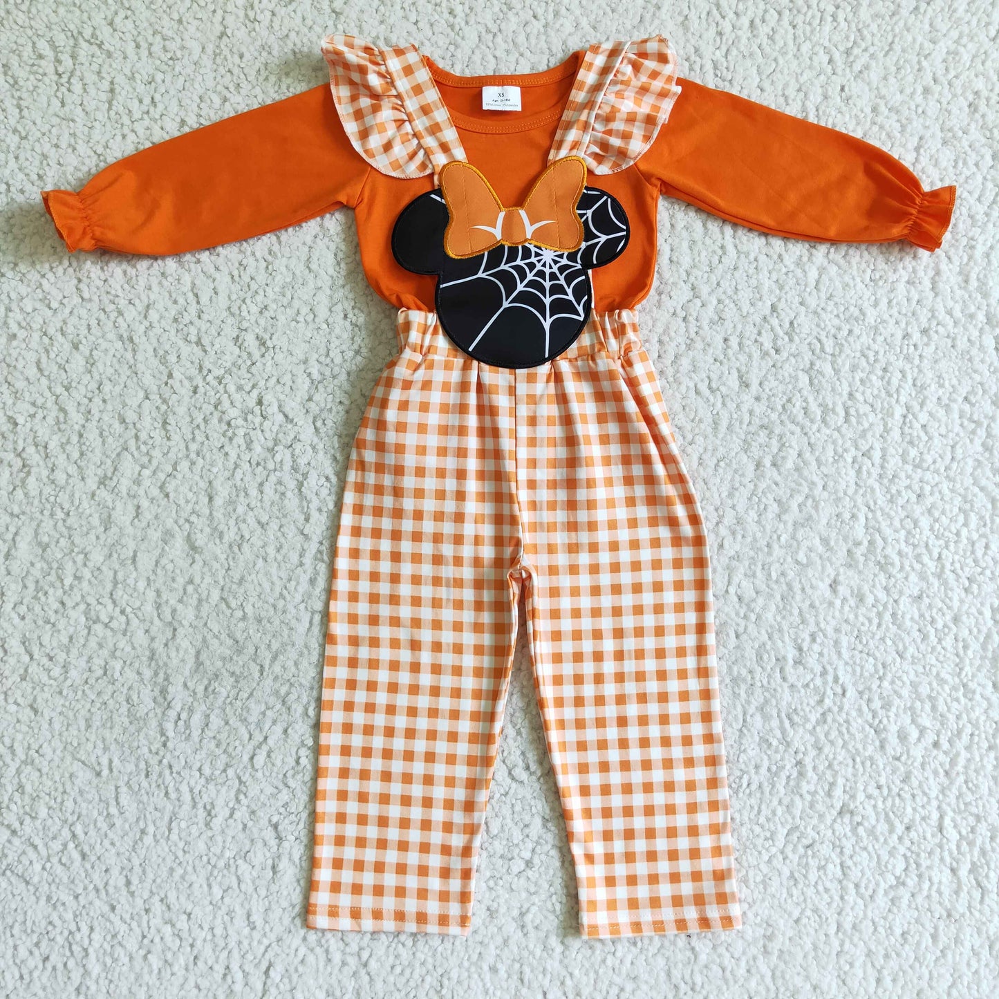 Girls Hallowmas orange suspender pants outfits    GLP0067