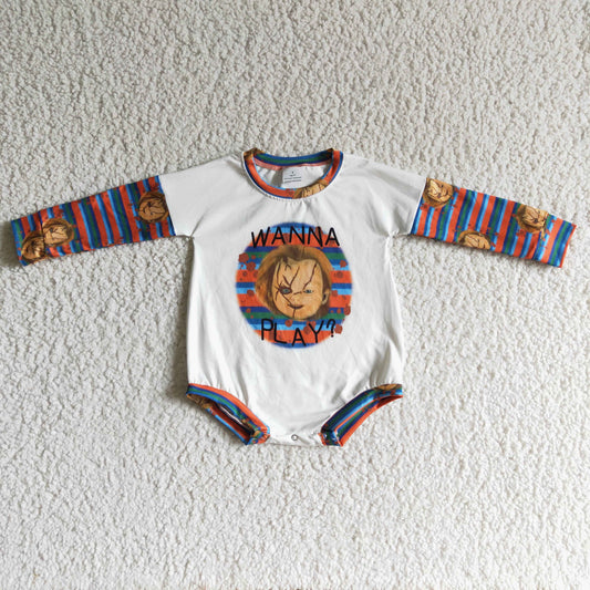 LR0127 WANNA PLAY Doll Stripes Baby Halloween Romper