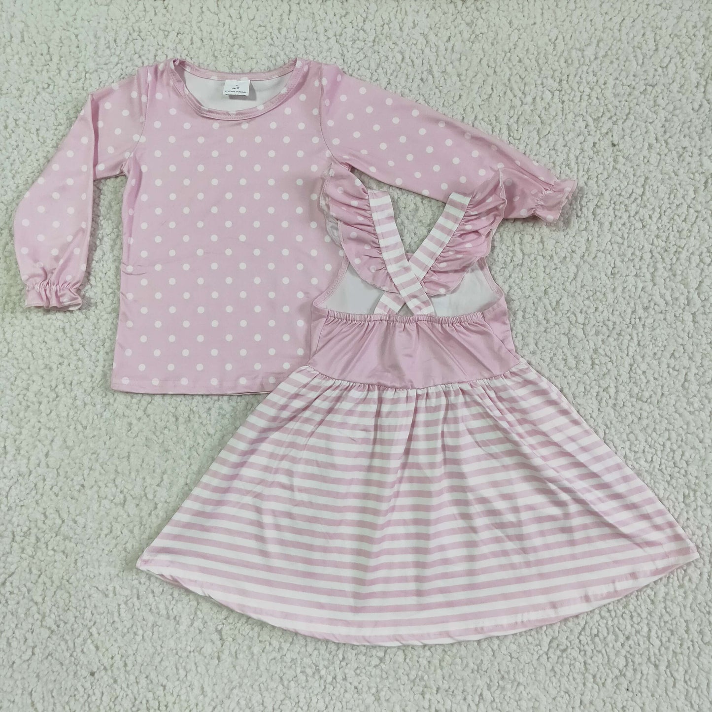 Girls pink Christmas outfits    GLD0087